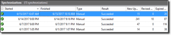 Synchronization results