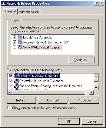 Network Bridge Properties