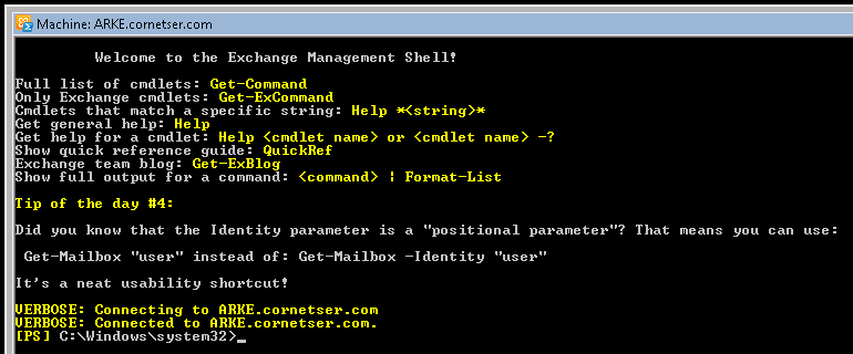 exchangeManagementshell