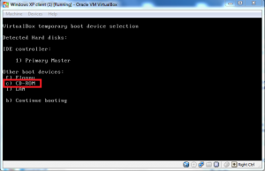 boot virtual machine from cd