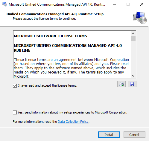 Microsoft Unified Communications Managed API 4.0 Runtime view