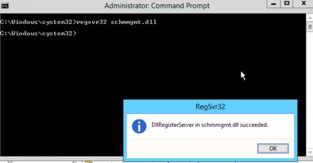 Regsvr32 schmmgmt.dll
