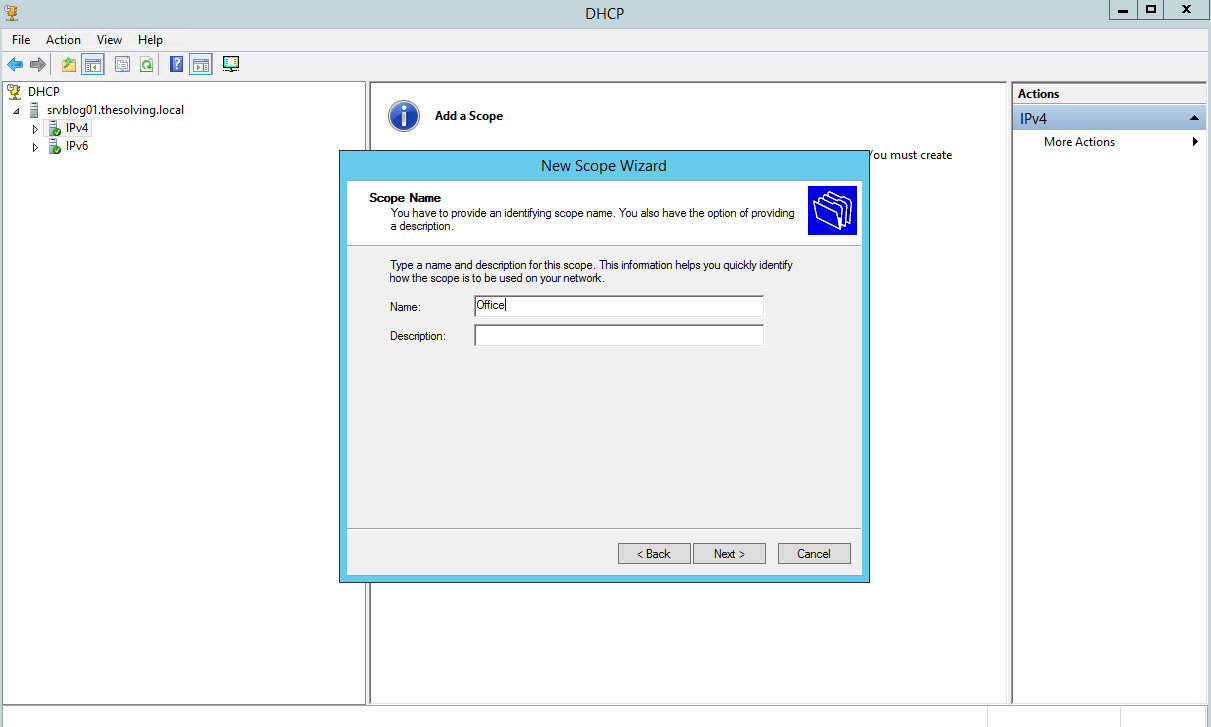 How to configure Dhcp Failover on Windows Server 2012 R2