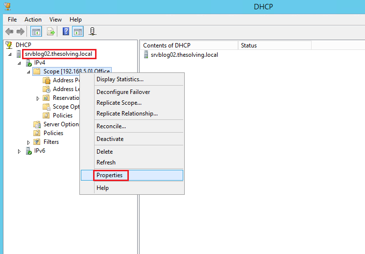 How to configure Dhcp Failover on Windows Server 2012 R2