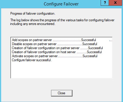 How to configure Dhcp Failover on Windows Server 2012 R2