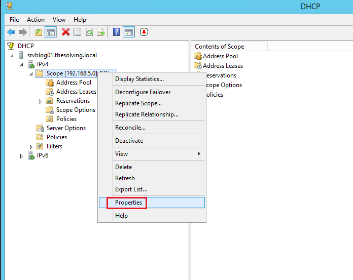 How to configure Dhcp Failover on Windows Server 2012 R2