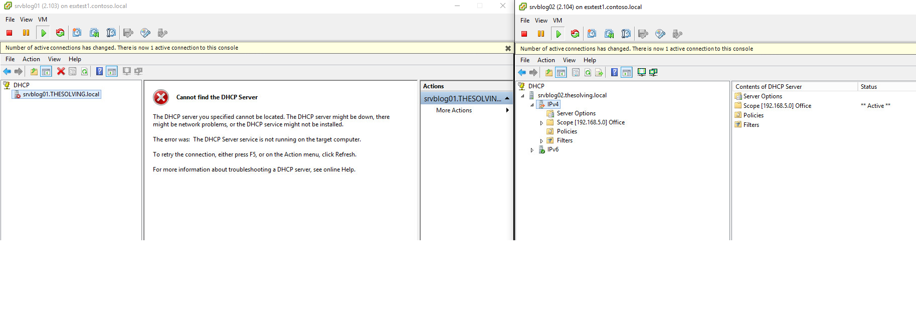 How to configure Dhcp Failover on Windows Server 2012 R2