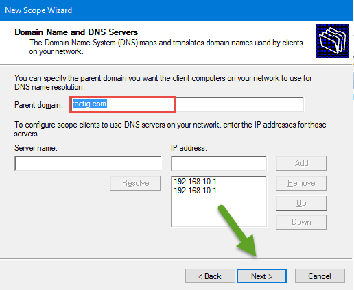 Parent domain