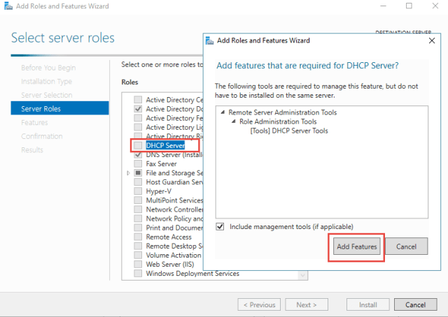 DHCP Server role