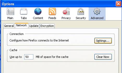 Firefox Network Settings