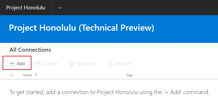 Honolulu console add a managed server